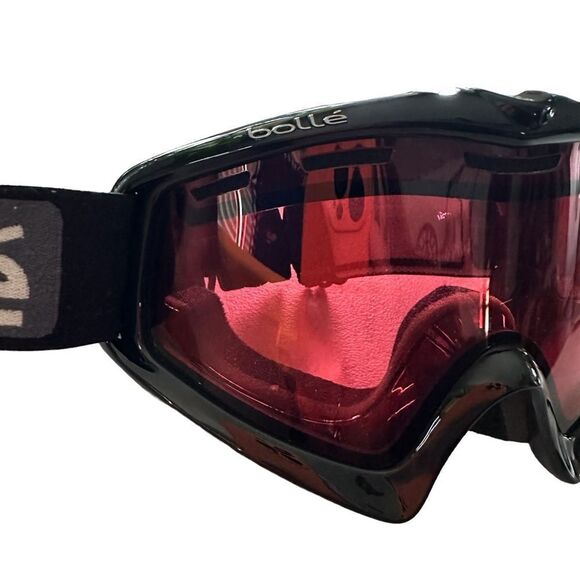 Snow Ski Snowboard Storm Red Lens With Adjustable Strap Winter Black Goggles - Picture 4 of 7